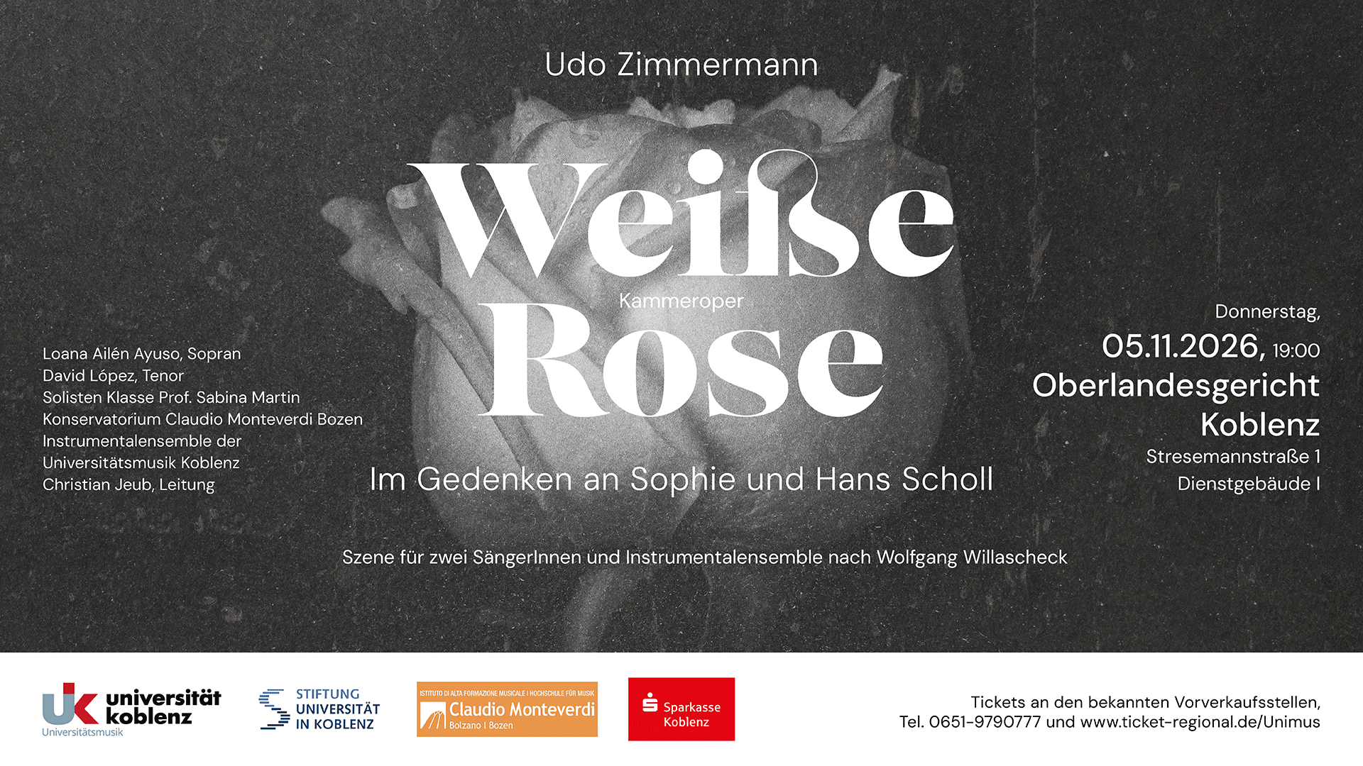 Weiße Rose - Kammeroper von Udo Zimmermann